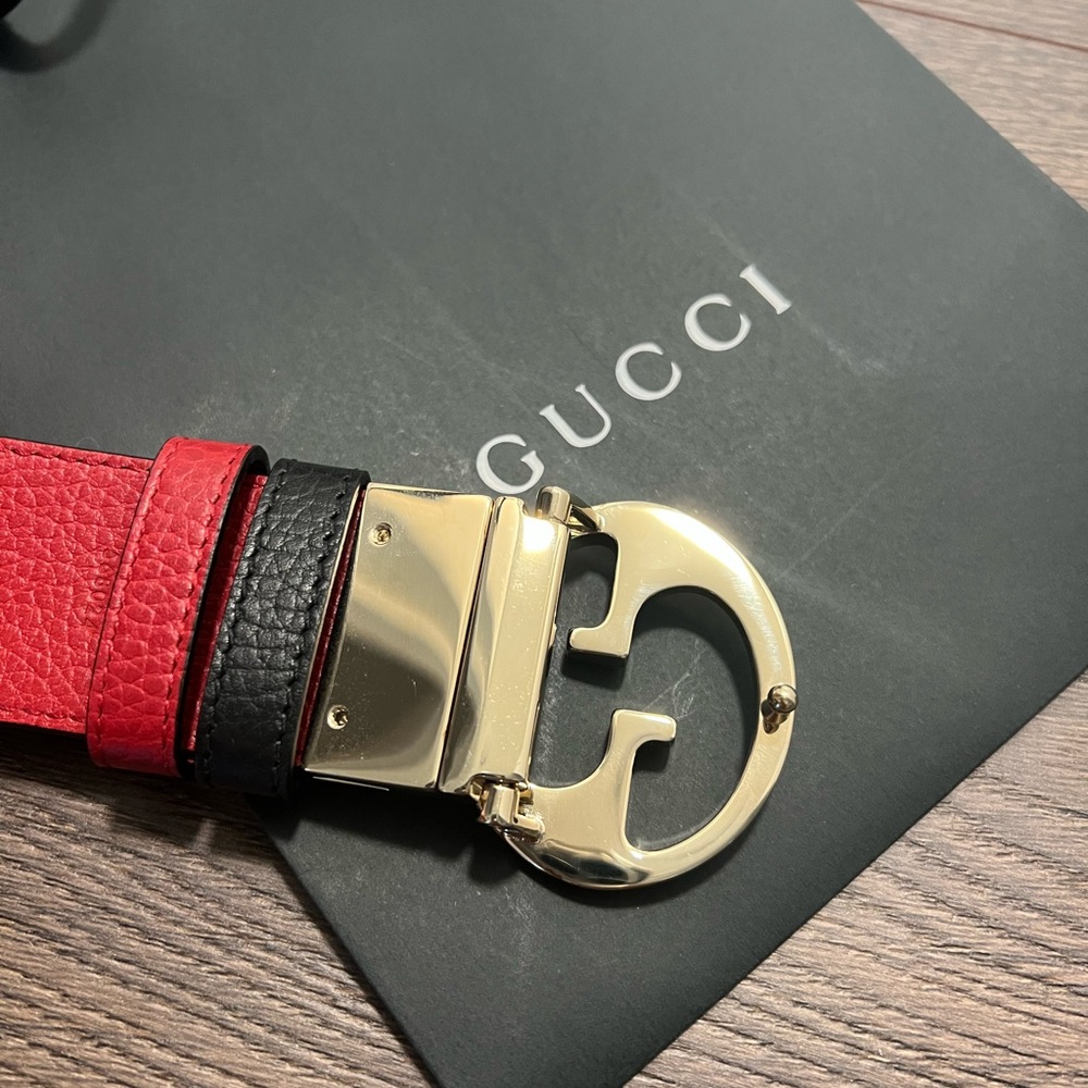 Gucci GG Reversible Gold-Toned Belt - Picture 5 of 7